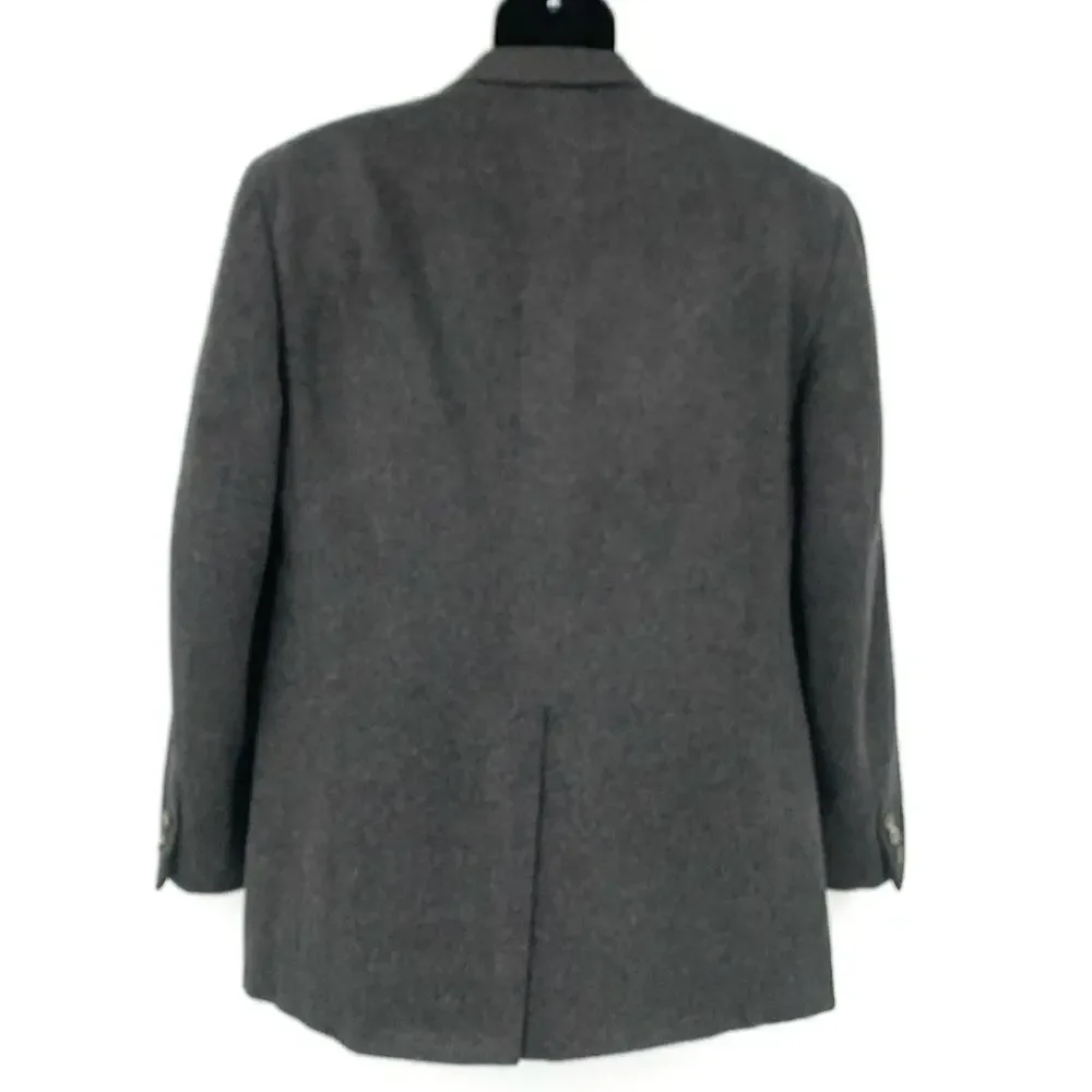 VTG Bernard Allen 100% Wool Heather Gray Blazer/Sports Coat Mens Size 42 Regular
